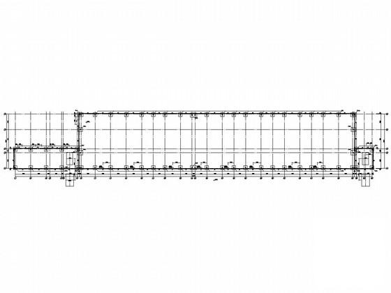 21米跨独立基础门式钢架结构厂房结构CAD施工图纸（带吊车）(平面布置图) - 1