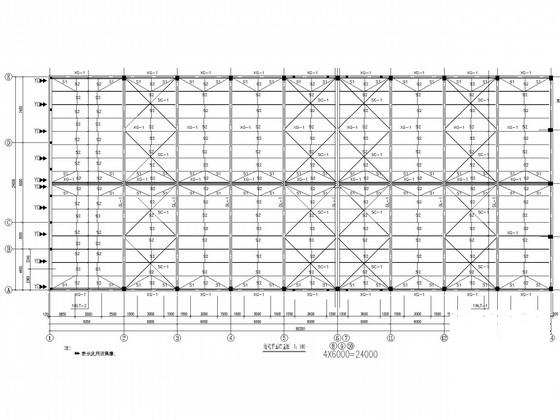 24米跨混凝土柱门式刚架厂房结构CAD施工图纸(基础平面图) - 3