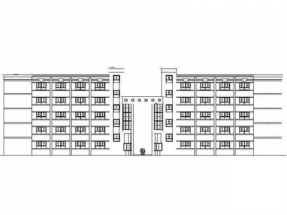 5层外廊式教学楼建筑扩初图纸 - 1