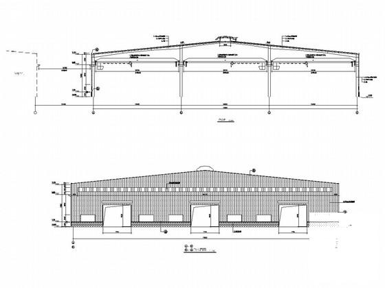 单层门式钢架厂房结构CAD施工图纸(建筑) - 1