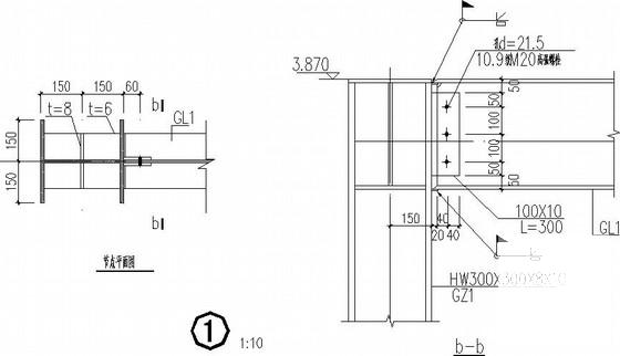 钢框架大门结构CAD施工图纸(结构计算书) - 3