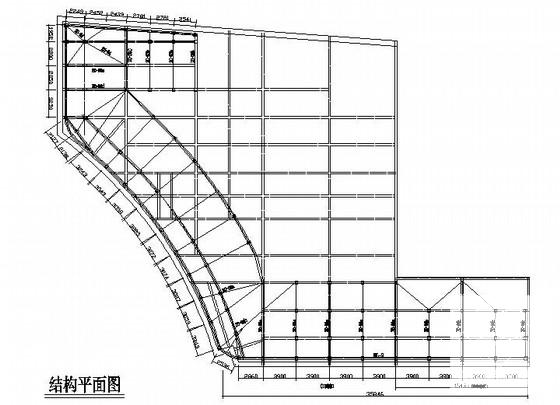 楼顶（三面翻）钢桁架广告牌结构CAD施工图纸 - 1