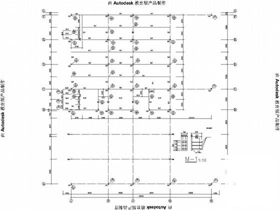两层钢结构大众4S店结构CAD施工图纸（建施）(平面布置图) - 3