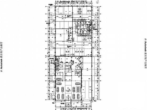 两层钢结构大众4S店结构CAD施工图纸（建施）(平面布置图) - 4