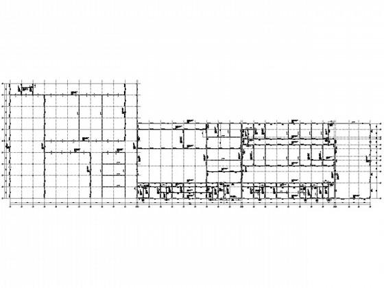 局部2层门式刚架生产车间结构CAD施工图纸（独立基础）(平面布置图) - 1