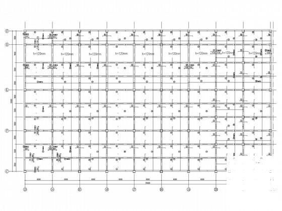 局部2层门式刚架生产车间结构CAD施工图纸（独立基础）(平面布置图) - 2