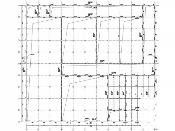 局部2层门式刚架生产车间结构CAD施工图纸（独立基础）(平面布置图) - 3