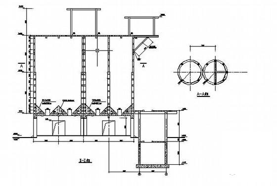 水泥厂库房及附属结构建筑结构CAD施工图纸(平面布置图) - 1