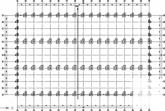 72米跨带吊车门式刚架厂房结构CAD施工图纸（7度抗震） - 1