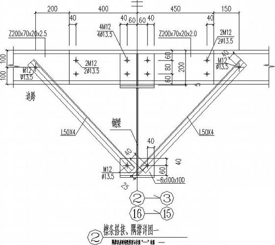 72米跨带吊车门式刚架厂房结构CAD施工图纸（7度抗震） - 4