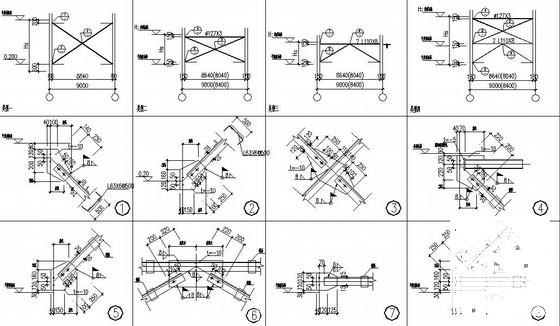 105米跨门式刚架厂房结构CAD施工图纸(局部框架)(平面布置图) - 4