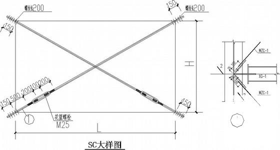 6度区36米跨门式刚架仓库结构CAD施工图纸(平面布置图) - 4