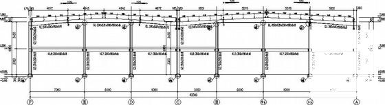 两连跨钢框架4S店汽车展厅结构CAD施工图纸 - 3