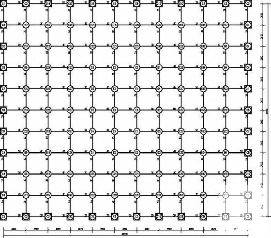 四角锥螺栓球节点网架结构CAD施工图纸 - 3