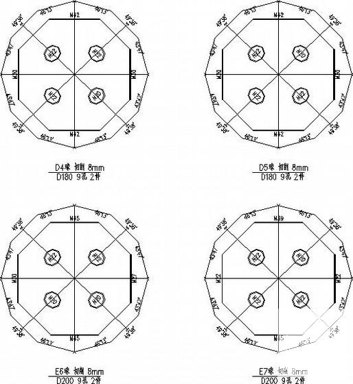 四角锥螺栓球节点网架结构CAD施工图纸 - 4