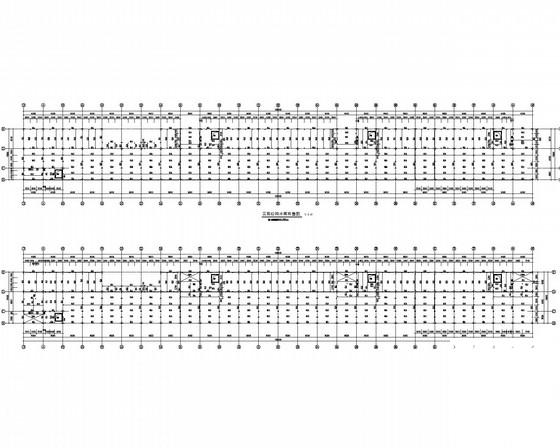 4层钢结构框架办公楼结构CAD施工图纸(平面布置图) - 3