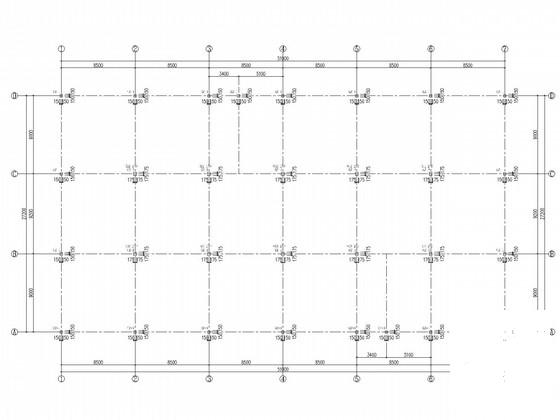 钢框架厂房改扩建工程结构CAD施工图纸（独立基础）(平面布置图) - 2