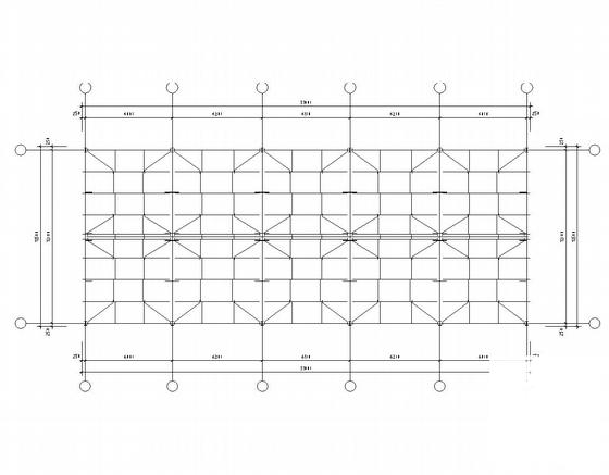 砌体结构加气站结构CAD施工图纸（罩棚钢结构网架结构） - 4