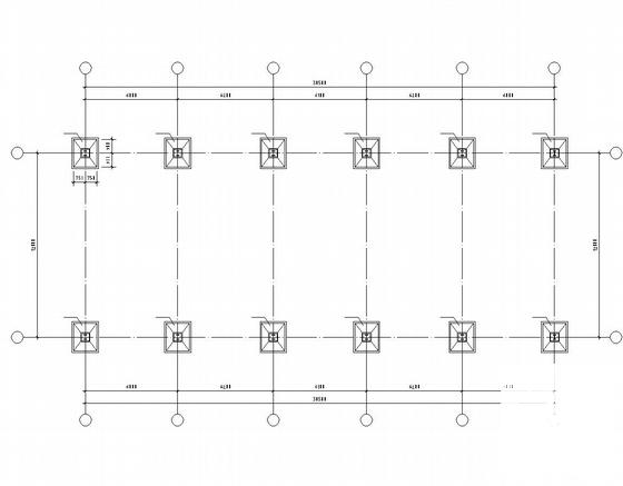 砌体结构加气站结构CAD施工图纸（罩棚钢结构网架结构） - 5