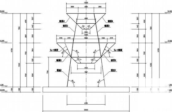 锥形图纸空间立体造型园林建筑钢结构CAD施工图纸(平面布置图) - 2