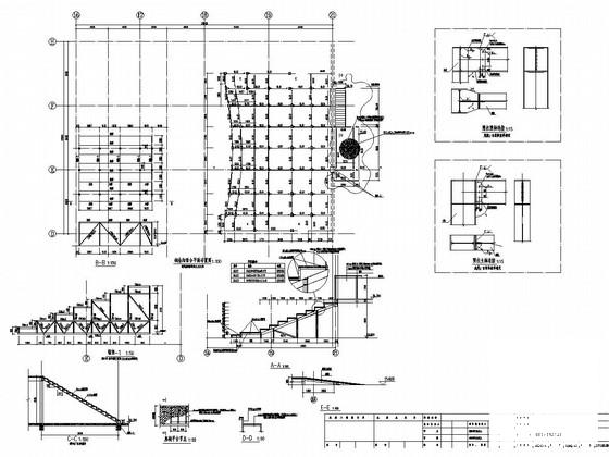地上单层钢框架结构影院结构CAD施工图纸 - 2