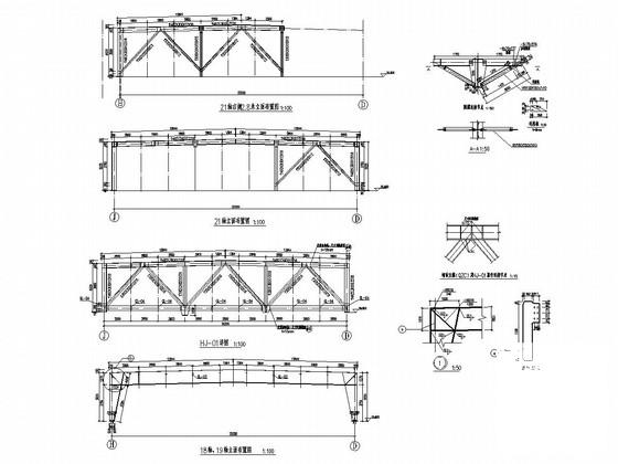 地上单层钢框架结构影院结构CAD施工图纸 - 4