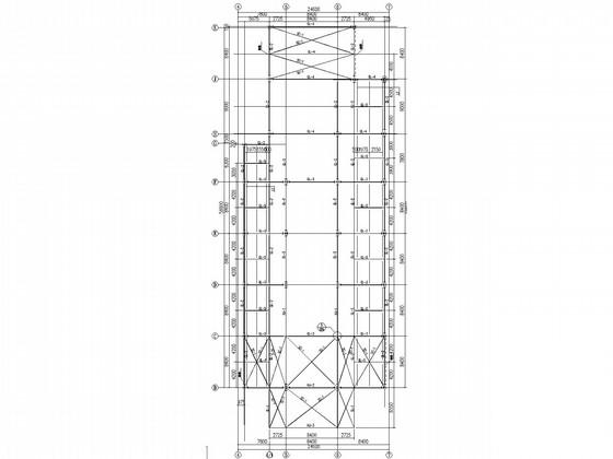 中庭及连廊钢框架结构CAD施工图纸(深化设计图纸)(平面布置图) - 2