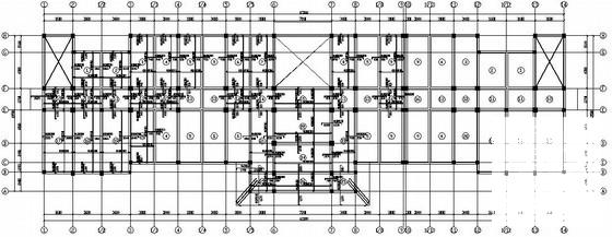 4层框架结构小学教学楼结构CAD施工图纸（独立基础）(平面布置图) - 1