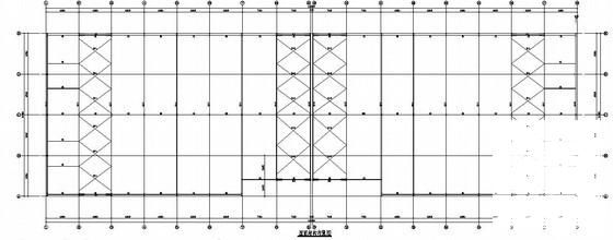 钢结构综合市场结构CAD施工图纸（2层独立基础）(平面布置图) - 1