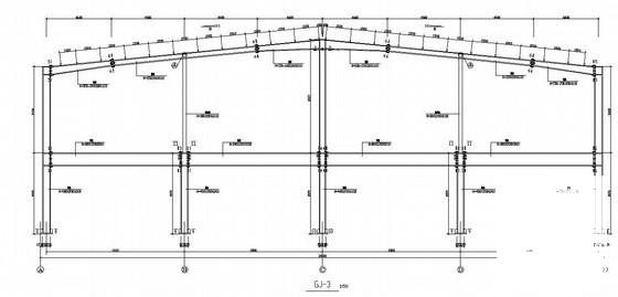 钢结构综合市场结构CAD施工图纸（2层独立基础）(平面布置图) - 3