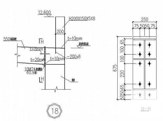 局部3层门式刚架厂房结构CAD施工图纸(平面布置图) - 4