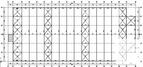 单层钢结构厂房结构CAD施工图纸（独立基础）(平面布置图) - 1