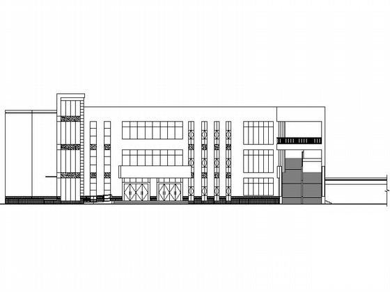 中学3层食堂建筑方案设计CAD图纸 - 1