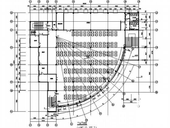 中学3层食堂建筑方案设计CAD图纸 - 3