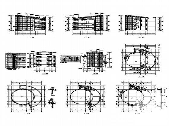 3层圆筒状高级会所建筑方案设计CAD图纸 - 4