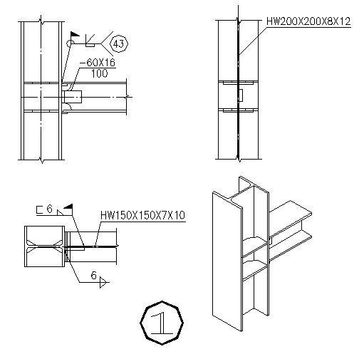 7度区医院病房楼钢结构连廊结构CAD施工图纸(局部坡屋顶)(平面布置图) - 4