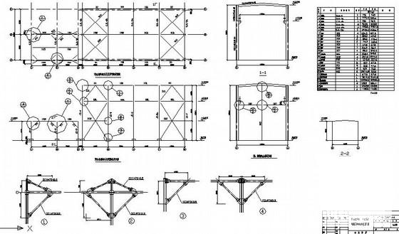 门式刚架库房结构CAD施工图纸(带吊车梁) - 1