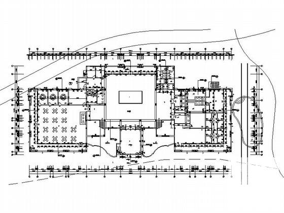 别墅区3层会所建筑方案设计CAD图纸 - 1