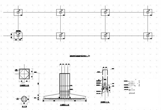 网架结构收费站结构CAD施工图纸（6度抗震） - 2