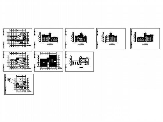 3层简欧式会所建筑方案设计图纸(平面图) - 4