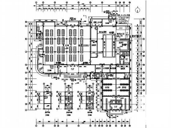 2层食堂、多功能厅建筑扩初图纸(平面图) - 3