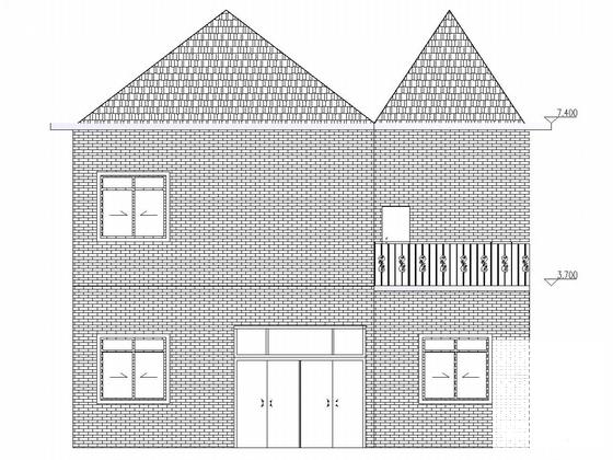 两层钢结构别墅结构CAD施工图纸（建施） - 5