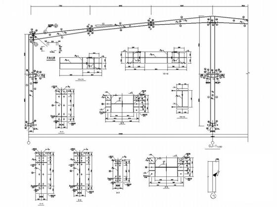48米跨铝业有限公司冷轧车间结构CAD施工图纸（建筑图纸2台10T吊车） - 5