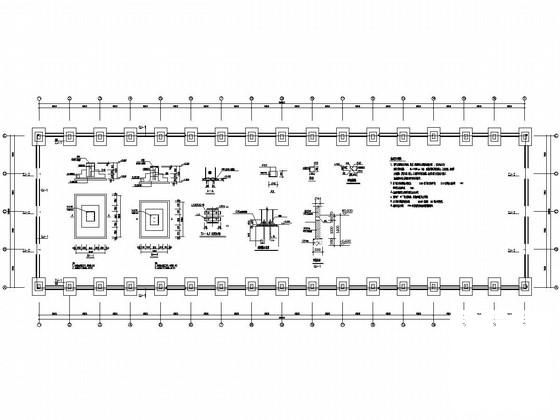30m跨单层轻钢结构厂房结构CAD施工图纸（7度抗震） - 1