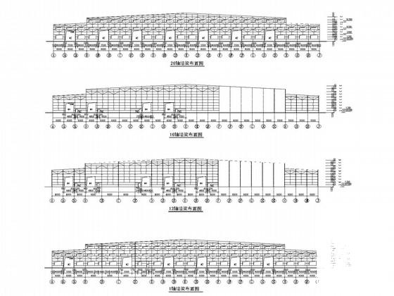 局部2层门式刚架厂房结构CAD施工图纸(平面布置图) - 3