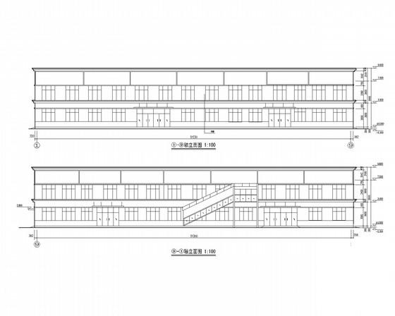 综合市场多层门式钢架结构CAD施工图纸(建施)(平面布置图) - 3