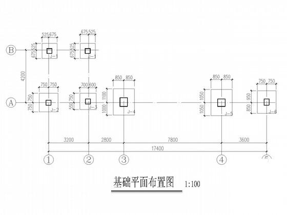 单层大门框架结构CAD施工图纸(柱下独基) - 3