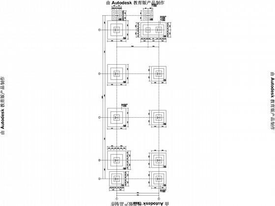 局部5层钢框架厂房结构CAD施工图纸(平面布置图) - 2