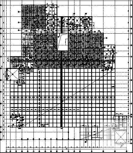 框架结构食堂综合楼结构CAD施工图纸 - 1