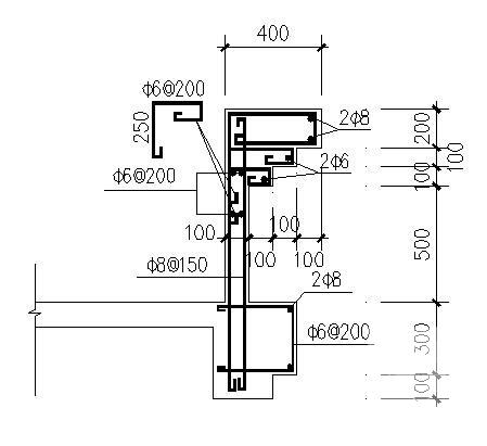 4层框架别墅结构CAD施工图纸（建筑图纸）(基础平面图) - 4